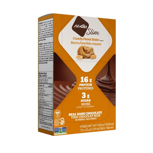[BRSWGA34BMPB4AA3] Nugo Crunchy Peanut Butter Bar 12 Count, 1.59 OZ