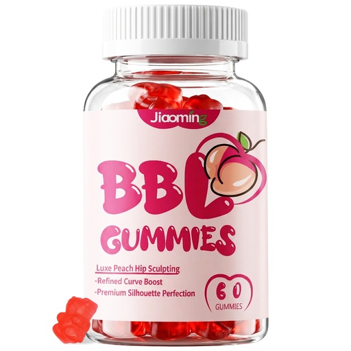 [BRSRECALCJ6RYGTP] Jiaoming BBL Gummies for Bigger Butt Growth and Hips, Vitamins & Herbal Blend Booty Curves Enhancer Yummy Gummies for Women, with Herbal Extracts Ginseng, Fenugreek Seed & Motherwort, Berry Flavor