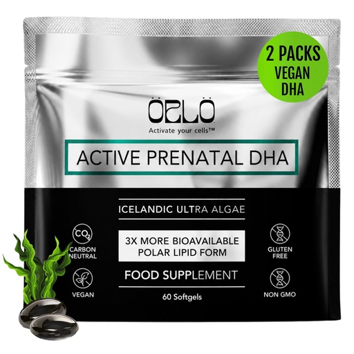 [BRSRMGIZBYHBAGTU] Orlo Prenatal DHA Supplement 1000mg - Mercury & Heavy Metals Free Algae Oil - Icelandic Nordic Omega-3, Mom & Baby Brain Development, No Fishy Aftertaste, 120 Vegan Easy-to-Swallow Mini Softgels