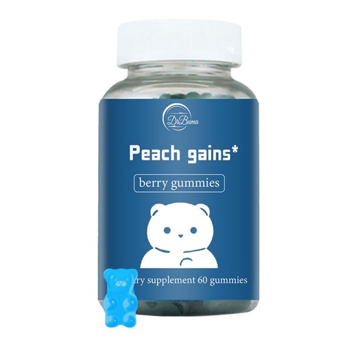 [BRSREHQYBABBG2TJ] Peach Support Gummies for Women: Fitness Supplement for Boost Confidence - Essential Vitamins Gummy with Berry Flavor 60 Gummies