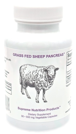 [BRSRGZALA4GQM3DV] Supreme Nutrition Grass Fed Sheep Pancreas, 90 Pure Ovine Pancreas Capsules