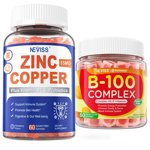 [BRSRE2QHPJ7GKCTB] NEVISS Vitamin B Complex Gummies + Zinc Gummies