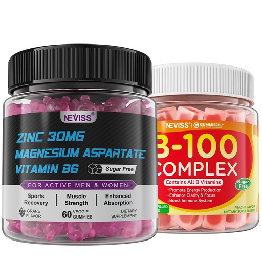 [BRSRE2Q3PMNWAADG] NEVISS Super Vitamin B Complex Gummies with Zinc Magnesium Supplement for Men and Women