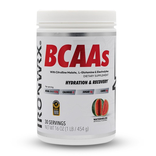 [BRSRAHT5CMGRGETD] BCAA Powder | 8g Amino Acids per Serving | 2:1:1 Ratio with Citrulline Malate & L-Glutamine | Advanced Muscle Recovery & Soreness Support | Watermelon, 30 Servings | Zero Sugar, Keto Friendly