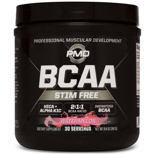 [BRSWK2YGPIHAYHYV] PMD Sports BCAA Stim-Free Amino Acids - Better Workout Performance, Enhanced Recovery, Daily Energy, Muscle Builder, and Muscle Sparing - BCAA Powder Drink Mix - Watermelon (30 Servings)