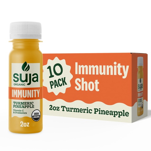[BRSWGAI2CUMRQDIY] Suja Organic Immunity Defense Shot (10 Pack) with Turmeric and Ginger | Immunity Boost & Support | Functional Shots | Cold-Pressed Juice with Live Probiotics | Plant-Based & Gluten-Free (10 Pack)