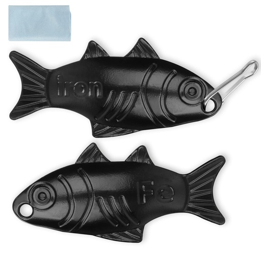 [BRSRACAPDEHAOHLB] 2 Pack Iron Fish A Natural Source of Iron Add Safe Iron to Food and Water,Iron Supplement Alternative Rust Resistance Cooking Iron Fish Suitable for Vegans, Athletes, Pregnant Women