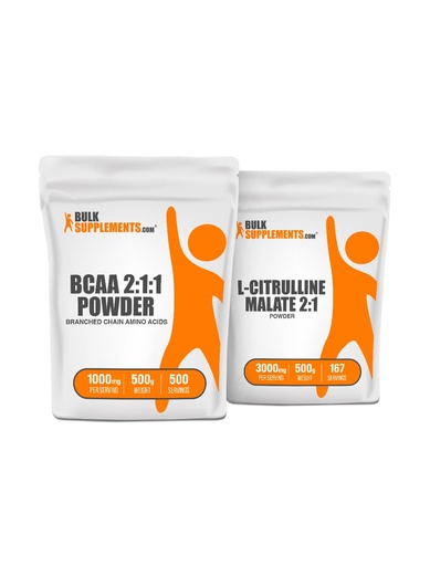 [BRSRAZ3YBUBA4DI7] BulkSupplements BCAA 2:1:1 500g + Citrulline Malate 2:1 500g Bundle