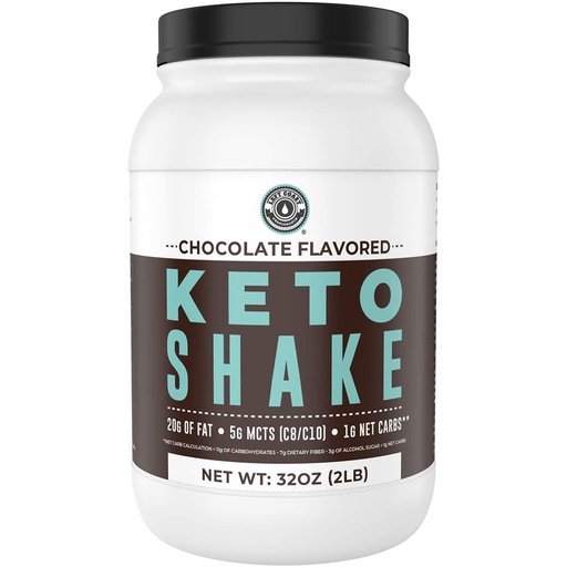 [BRSWGCQTBZ7AOE3D] Keto Meal Replacement Shakes, Chocolate, 2lbs, Low Carb Keto Protein Shake Mix, MCT Powder, Grass Fed Hydrolyzed Collagen Peptides, Keto Breakfast Shake, 20g Fat, 14g Protein, 1 Net Carb, Zero Sugar
