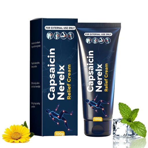 [BRSRGFD6BMGQE2T5] Capsaicin Neuropathy Relief Cream with Arnica, Menthol, MSM & Glucosamine, Soothing Cream for Feet, Hands, Legs, Joints, Waist & Muscles, 100g,1pack