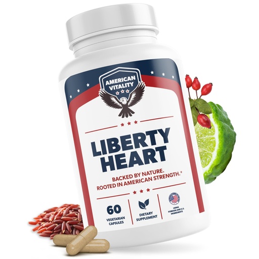 [BRSREGIBAR6A4F3U] Liberty Heart - Berberine, Red Yeast Rice & Citrus Bergamot, Heart Wellness Supplement, Supports Healthy Cholesterol Levels & Blood Pressure Already in Normal Range* - 60 Capsules