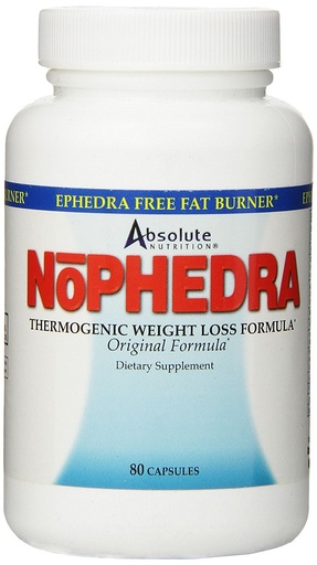 [BRSWIYQPB4ABAEQV] Absolute Nutrition Thermogenic Fat Burners, Nophedra Capsules, 80 Count Bottle