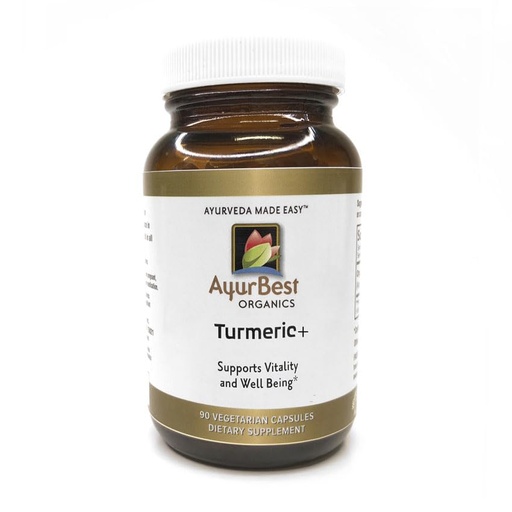 [BRSRAHYLDIDWKFA6] Komal Herbals Organic Turmeric Plus Capsules 500 mg with Black Pepper - Whole Root Herbal Supplement, USDA Organic and Kosher Certified, Ayurvedic Botanical Formula, Vegetarian Capsules, 90 Count