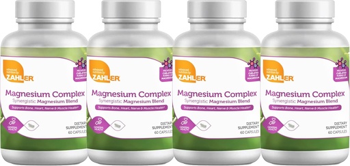 [BRSRAHY5CQNRODL3] Zahler Magnesium Complex Synergistic Magnesium Blend, Supports Bone, Heart, Nerve and Muscle Health, 240 Capsules.