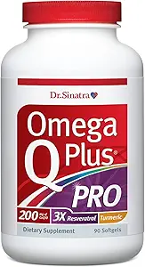 [BRSRMYA5DN4A4YL5] Dr. Sinatra Omega Q Plus PRO – Professional Strength Heart and Healthy Aging Support with 200 mg of CoQ10 and 90 mg of Resveratrol for Optimal Cellular Energy Production (90 softgels)