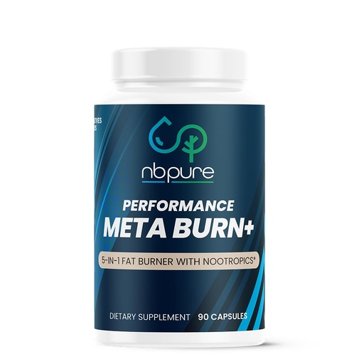 [BRSRAYIHCMIBSYDL] nbpure Meta Burn+ Natural 5-in-1 Fat Burner: Metabolism, Energy, Focus, diuretics, Stress – Green Tea, Guarana, Ashwagandha, Grains of Paradise + More