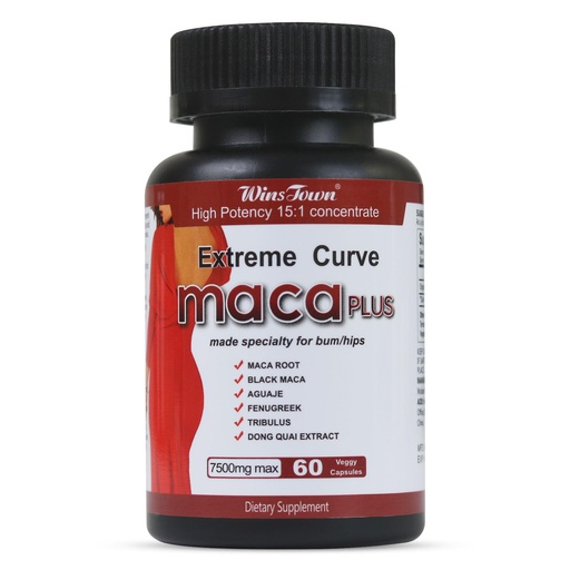 [BRSREYYKBF6QE23B] Maca Plus Capsules, 7500mg Big Booty Enhancer with Maca Root, Gluteus Boost Vitamins for Women's Extreme Curve, 60 Count