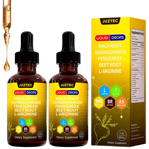 [BRSREBIRO4FQGFLO] Maca Root Liquid Drops with Ashwagandha & Fenugreek 4 fl oz (2PCS)