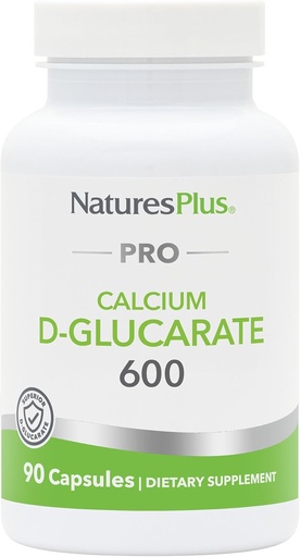 [BRSRAZQEBB7WED3G] NaturesPlus PRO Calcium D-Glucarate (CDG) 600 mg - 90 Capsules - Non-GMO, Vegan, Gluten Free, Soy Free - 90 Servings