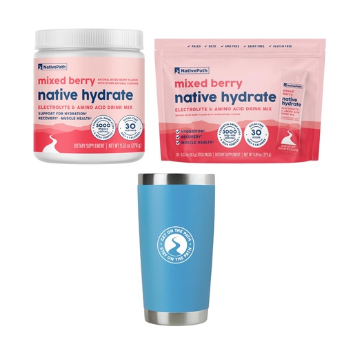 [BRSRGBIFBZ7Q4HTZ] NativePath Native Hydrate Mixed Berry Jar and Stick Packs Bundle with Tumbler