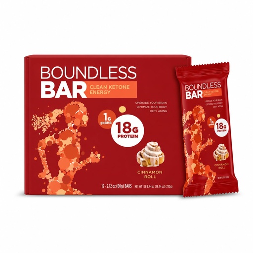 [BRSRGBLYB55AED3U] Boundless Bar Protein Bar with goBHB® | Clean Energy + Focus | High Protein Snack for Workout, Recovery & On-the-Go | No Crash, Great Taste