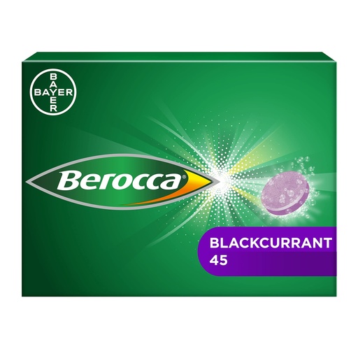 [BRSWYZYLCQPRY2A6] Berocca Blackcurrant Flavour 45 Effervescent Tablets