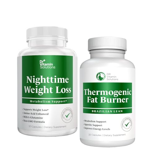 [BRSRACAZAQIGA2DL] DR. Vitamin Nighttime Fat Burner Supplements, 30 Capsules and Dr Vitamins Thermogenic Fat Burner for Women and Men, 35 Capsules