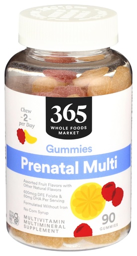 [BRSWYAY3OJ7QO2T4] 365 by Whole Foods Market, Prenatal Gummy, 90 Count