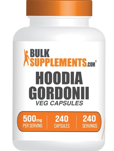 [BRSRMAALCMFWCFDO] BulkSupplements.com Hoodia Capsules - Hoodia Gordonii Extract, Herbal Supplement - Gluten Free, 1 Capsule per Serving, 240 Count (Pack of 1)