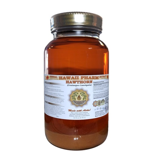 [BRSWI2QGCUIA4ALG] Hawaii Pharm Hawthorn (Crataegus Laevigata) Liquid Extract 32 oz Unfiltered
