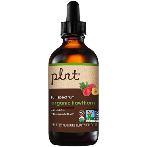 [BRSROZTYOJ5B4CY3] Organic Liquid Hawthorn, Full Spectrum, Supports Cardiovascular Health - Alcohol-Free (2 fl. oz.)