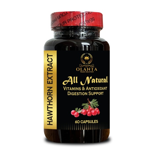 [BRSREYINBENQIDI4] Premium Hawthorn Berry Extract Supplement – Herbal Antioxidant & Wellness Formula – Plant-Based Daily Balance Support – Non-GMO, Gluten-Free – 1 Bottle 60 Capsules