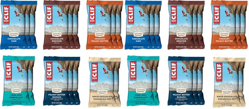 [BRSRGGQNDMJREGQU] CLIF BAR - Energy Protein Bars - Variety Pack - 6 Flavors - Made with Organic Oats - Energy Bars - Non-GMO - 16 Count (Pack of 2)