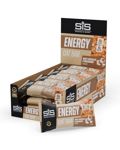 [BRSRGGILPN7BSFAV] SiS Energy Oat Bar - Oat Energy Bar for Elite Athletes - 40g Carbohydrates - 10g Protein - Balanced Nutrition Sports Snack - Vegan-Friendly - White Chocolate & Macadamia Flavor - 12 Count