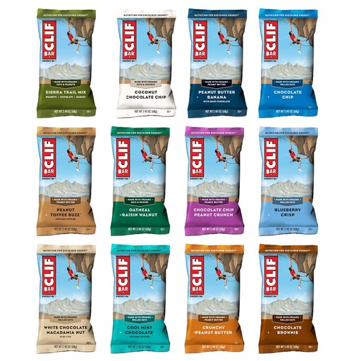 [BRSWGAY2AF7R6HT3] CLIF BARS - Energy Bars - 12 Flavor Variety Pack - Made with Organic Oats - Plant Based Food - Vegetarian - Kosher (2.4 Ounce Protein Bars, 12 Count)