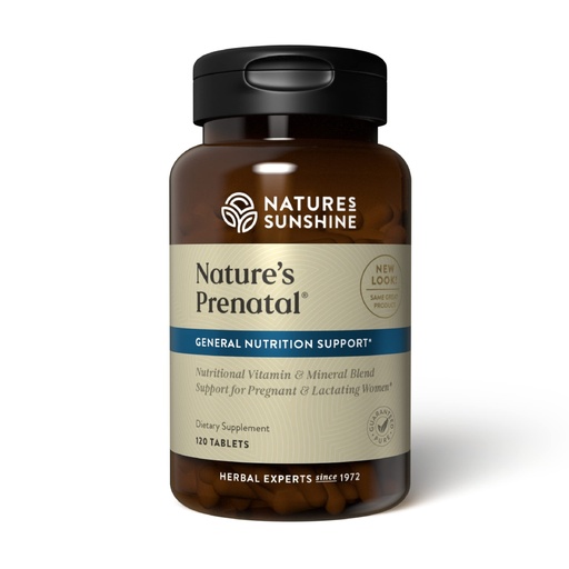 [BRSWIYQECAARU2I5] Nature's Sunshine Prenatal, 120 Tablets | Prenatal Vitamin Provides a Combination of Vitamins and Minerals to Support the Nutritional Needs of Both Mother and Child