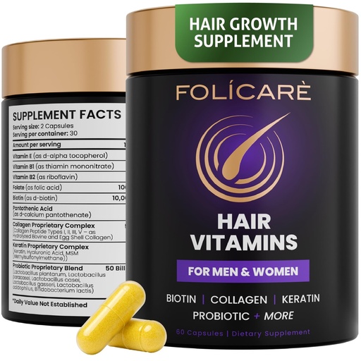 [BRSRACD4CAIBSH3P] Advanced Bio-Absorb Hair Growth Supplement - Absorption-Enhanced Hair Nutrient System with The Nutrient 'Delivery Crew' for Maximum Absorption and Visible Results You Can Trust (1 Pack)