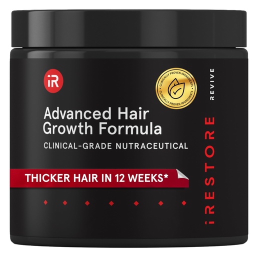 [BRSRAZL5CIFQAH3U] iRestore Advanced Hair Growth Supplement for Women with Lustriva, Hair Vitamins for Faster Hair Regrowth, Best for Hair Loss and Thinning, 1 Month Supply - 1 Count (Pack of 1) - Black