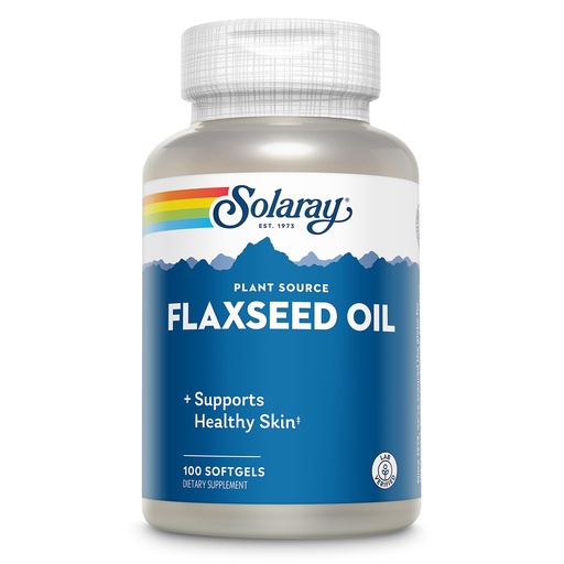 [BRSWIYQFCUHBGGQZ] SOLARAY Flaxseed Oil 3000 mg with Omega 3 6 9, Flax Seed Softgels for Skin Health, Triple Omega Supplement, Non-GMO, Gluten Free, Lab Verified - 60-Day Guarantee - 33 Servings, 100 Softgels