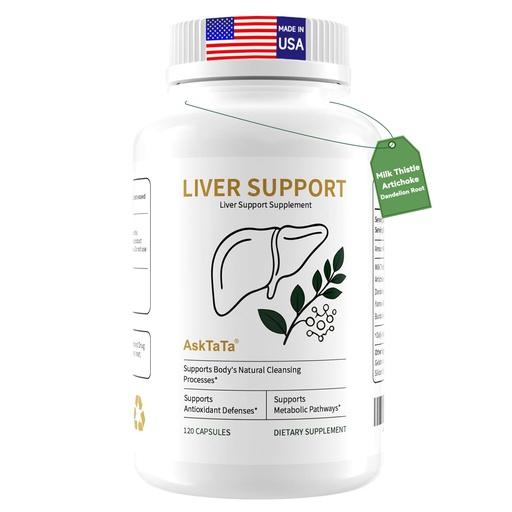 [BRSRGC3RDMHGCDI6] Liver Health Support Supplement, 5 Natural Herbal Blend for Daily Liver Care, 120 Capsules
