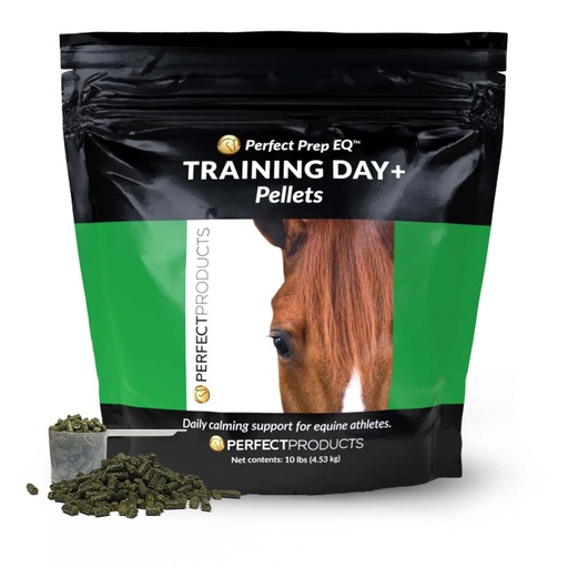 [BRSWYAT3BMJROETZ] Perfect Prep EQ Training Day+ Pellets Show Safe Horse Calming Supplement (10 lb)