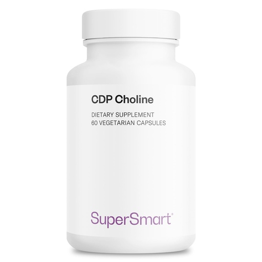 [BRSWIHQZBECGKFL4] Supersmart - CDP Choline 1000mg per Day (Patented & High Dose) - Cognizin Citicoline Supplement | Non-GMO & Gluten Free - 60 Vegetarian Capsules