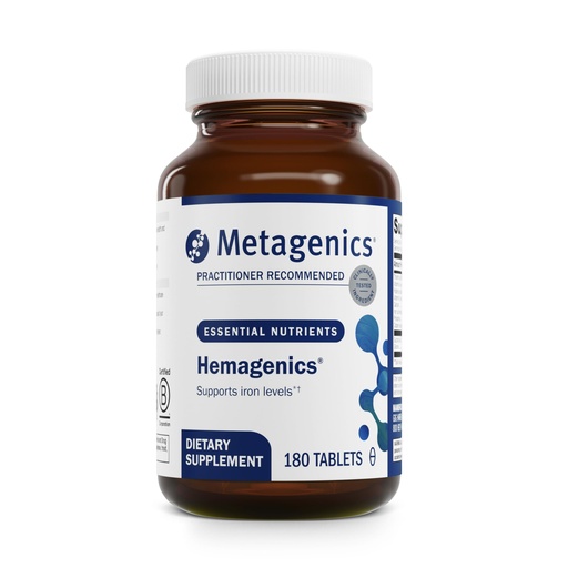 [BRSWIAD4OYJR42T4] Metagenics Hemagenics Iron Supplement with B12, B6 & Folate Supports Red Blood Cell Formation, Energy & Immune Health* Non-Constipating, Non-GMO, Gluten-Free, Vegetarian - 180 Tablets