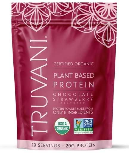 [BRSRABQROUDRG3T7] Truvani Vegan Pea Protein Powder | Chocolate Strawberry | 20g Organic Plant Based Protein | 10 Servings | Keto | Gluten & Dairy Free | Low Carb | No Added Sugar