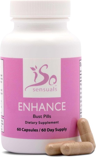 [BRSWKFIIA4OBEALO] IsoSensuals Enhance Breast Enlargement Pills - Breast Enhancement Pills for Women, Breast Enhancer, All-Natural Ingredients, 60 Capsules