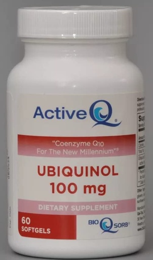 [BRSWIYQ4DMGGMFDC] 100mg ActiveQ® (60 Softgels) uses Kaneka QH Ubiquinol the “active” antioxidant form of Coenzyme Q10