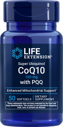 [BRSRGCYTCAGQ23Y4] Life Extension Super Ubiquinol CoQ10 with PQQ, 50 Softgels