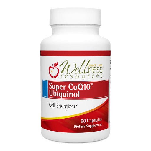 [BRSWG2YHCIIQAFL4] Wellness Resources Super CoQ10 Ubiquinol - CoQH-CF® Patented Stable and Crystal-Free, Soy-Free (100mg, 60 Capsules)