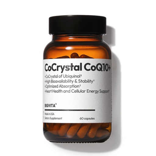 [BRSREEABAQGR4DYZ] BIGVITA CoCrystal CoQ10 + 120 mg Ubiquinol – Ultra-Absorption Formula with PQQ, SOD & BioPerine – Supports Heart, Energy & Cellular Vitality – 60 Capsules - 2 Month Supply