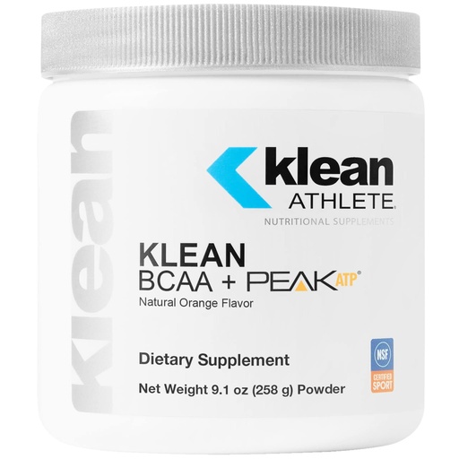 [BRSWKFABCYAAICAV] Klean Athlete Klean BCAA + Peak ATP | Amino Acid Supplement for Muscle Building, Workout Recovery, and Lean Muscle | 9.1 Ounces | Natural Orange Flavor